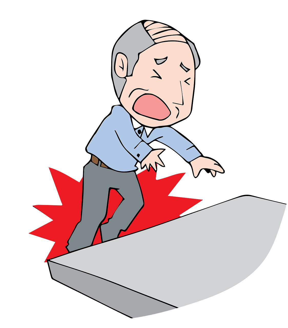 Business man stubbing his foot A businessman is stubbing his foot, showing he ignores African-American spending power.
